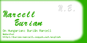 marcell burian business card